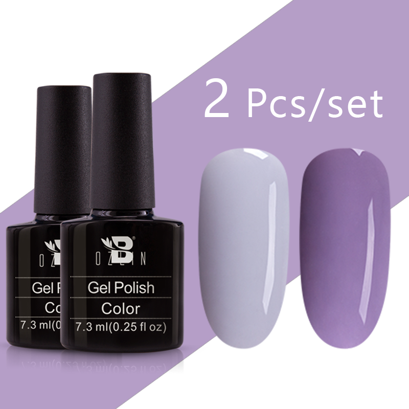 (2 unids/set) Color Nude Gel polaco remojo UV/LED puro barniz Semi permanente Kit de laca híbrido arte pintura Gelpolish para manicura