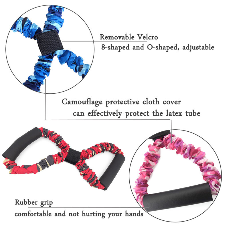20-40lbs Archery Rally Training Device 8-shaped and O-shaped Adjustable Yoga Fitness Elastic Band Arm Strength Training Rope