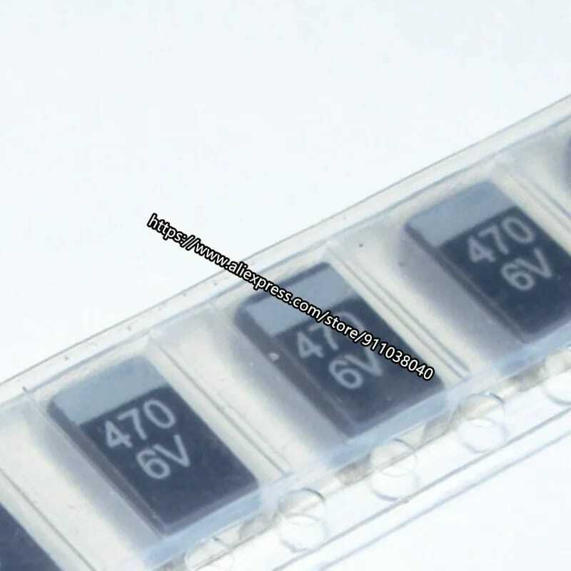 10pcs new SMD tantalum capacitor 6.3V470UF 470UF 6V D7343 Type D NEC black