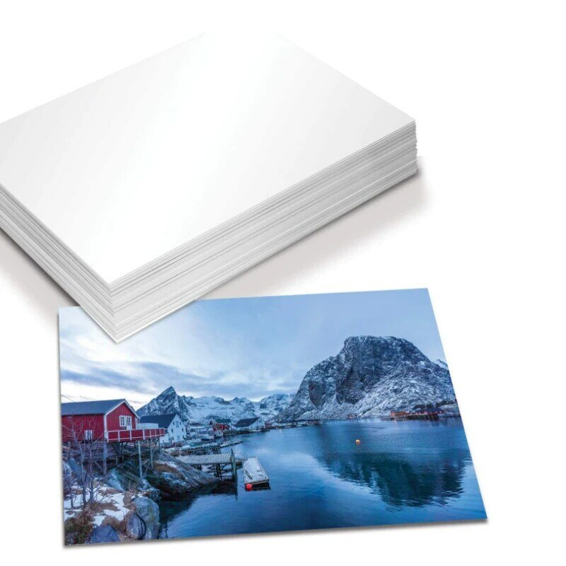 100Pcs 20 pz/lotto carta fotografica A4 180g/200g/230g impermeabili carte fotografiche lucide per stampante fotografica a getto d'inchiostro domestica