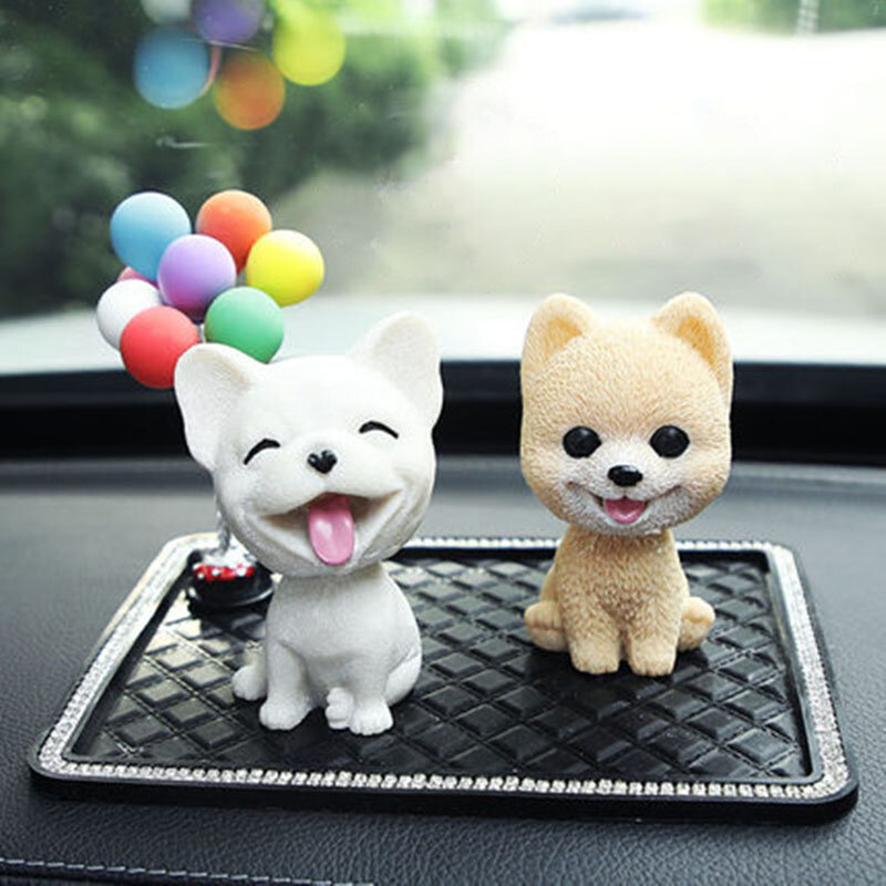 Poruszająca głową zabawka dla psa artykuły wyposażenia samochodu deska rozdzielcza lalka śliczna kiwająca dekoracja Teddy Husky Corgi wyposażenie wnętrz prezent