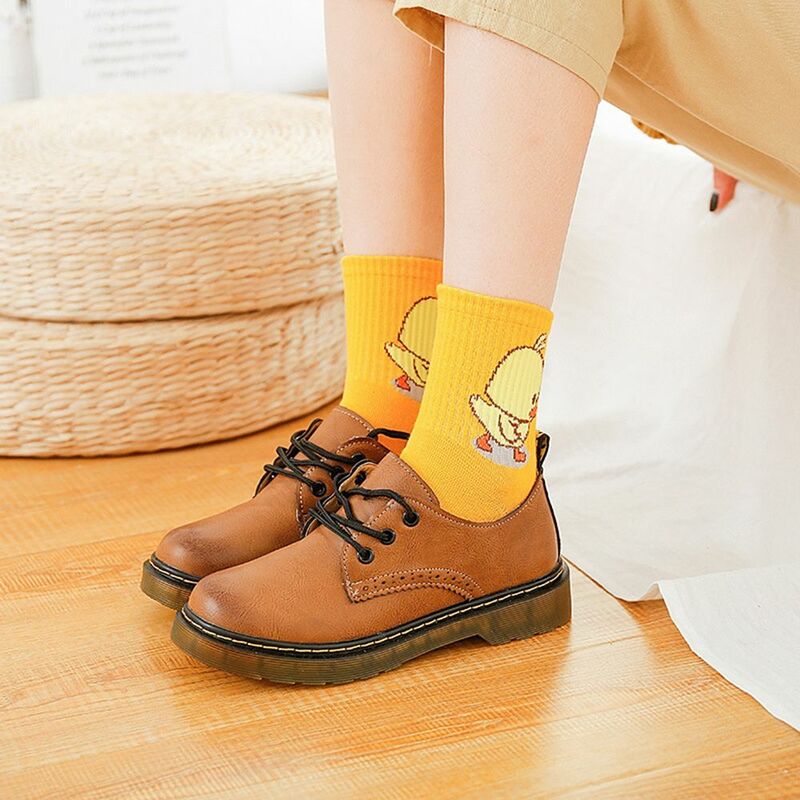 Women's Lovely Cartoon Little Yellow Duck Socks Casual Ladies Harajuku Cartoon Duck Short Socks Cute Skate Funny Short Sock Gift
