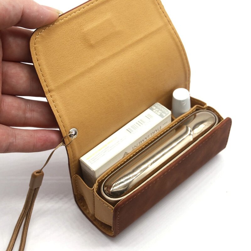 Mode Flip Doppel Buch Abdeckung Fall Tasche Tasche Halter Abdeckung Brieftasche Leder Fall Für Iqos 3