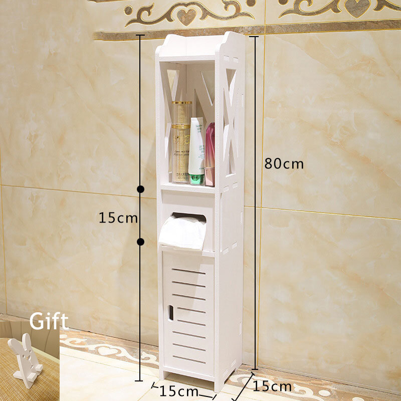 Bathroom Vanity Floor Standing Shelf Storage Cabinet Washbasin Shower Corner Shelf Sundries Home Furniture Storage Racks