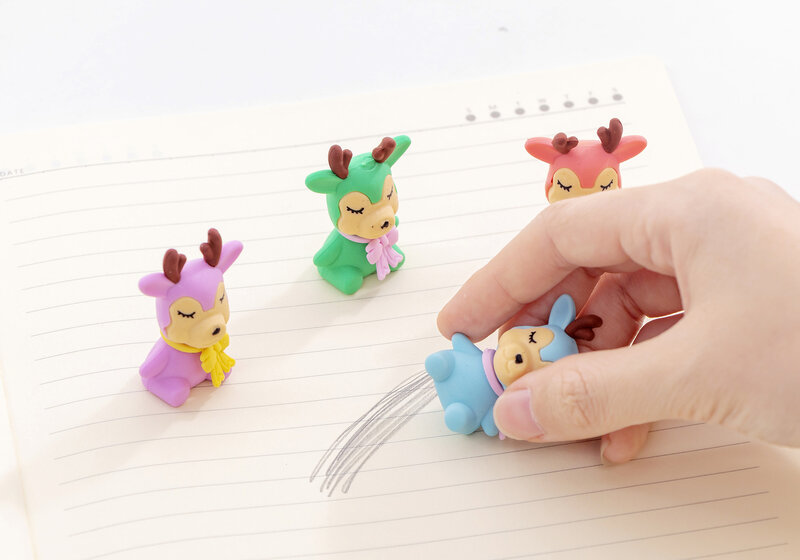 1 szt. Kreatywna kreskówka mała gumka w kształcie Cai Lu gumka studenci gumka artykuły papiernicze hurtowo