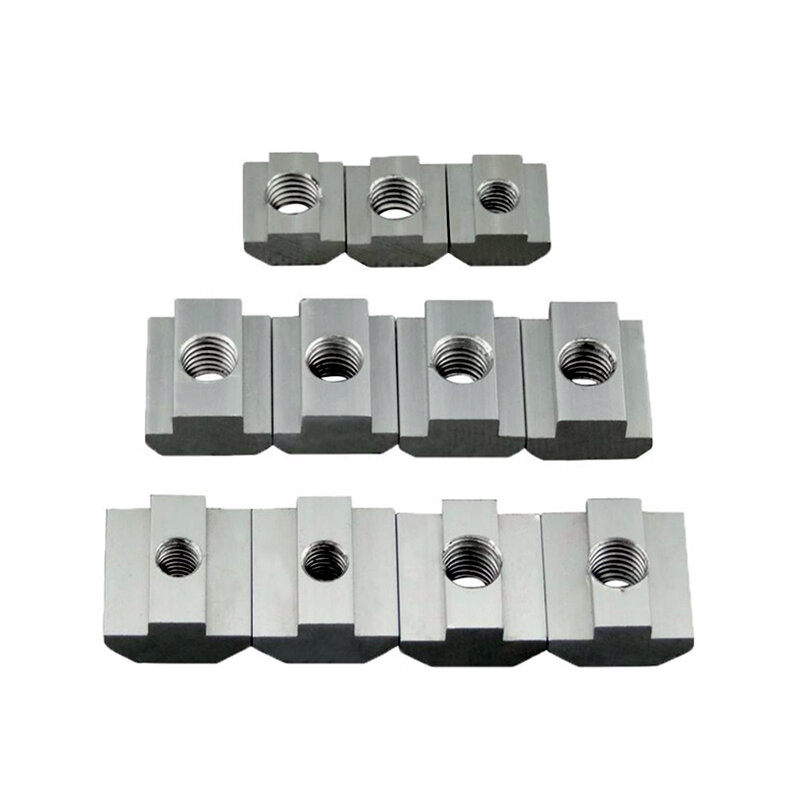 Tuercas cuadradas de bloque en T, tuerca de martillo deslizante t-track M3, M4, M5, M6 para sujetador, perfil de aluminio 2020, 3030, 4040