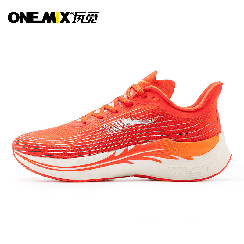 Onemix Carbon plate Running Shoes breathable sneaker 2023 New Professional Marathon Cushion Sneakers  breathable Sports Shoes