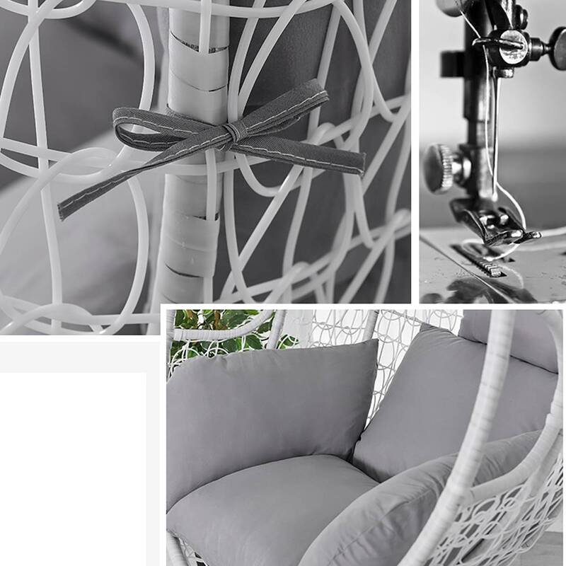 Cadeira de suspensão cadeira de balanço jardim ao ar livre macio assento de almofada dormitório quarto pendurado cadeira de volta com travesseiro