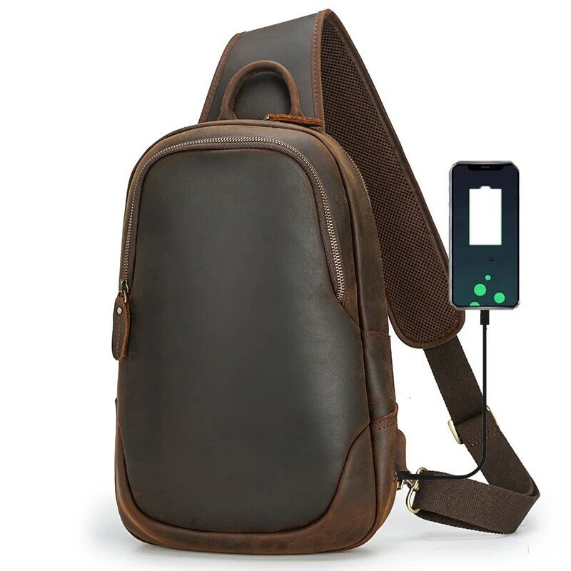Newsbirds borsa a tracolla di alta qualità USB borsa a tracolla da uomo borsa a tracolla in pelle usb borsa a tracolla in pelle di vacchetta da uomo retrò