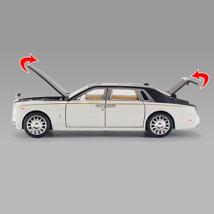 롤스로이스 팬텀 1/32 스케일 다이캐스트 합금 풀백 자동차, 어린이를 위한 수집 장난감 선물