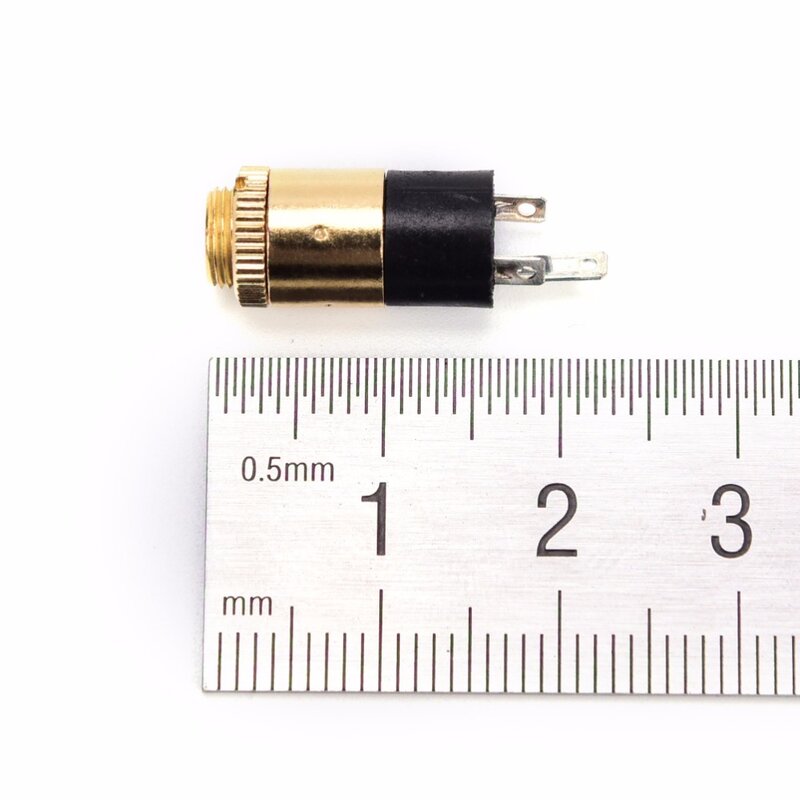 Conector de fone de ouvido 5 com estéreo pj392 3.5mm dourado socketc jack 3.5 de áudio