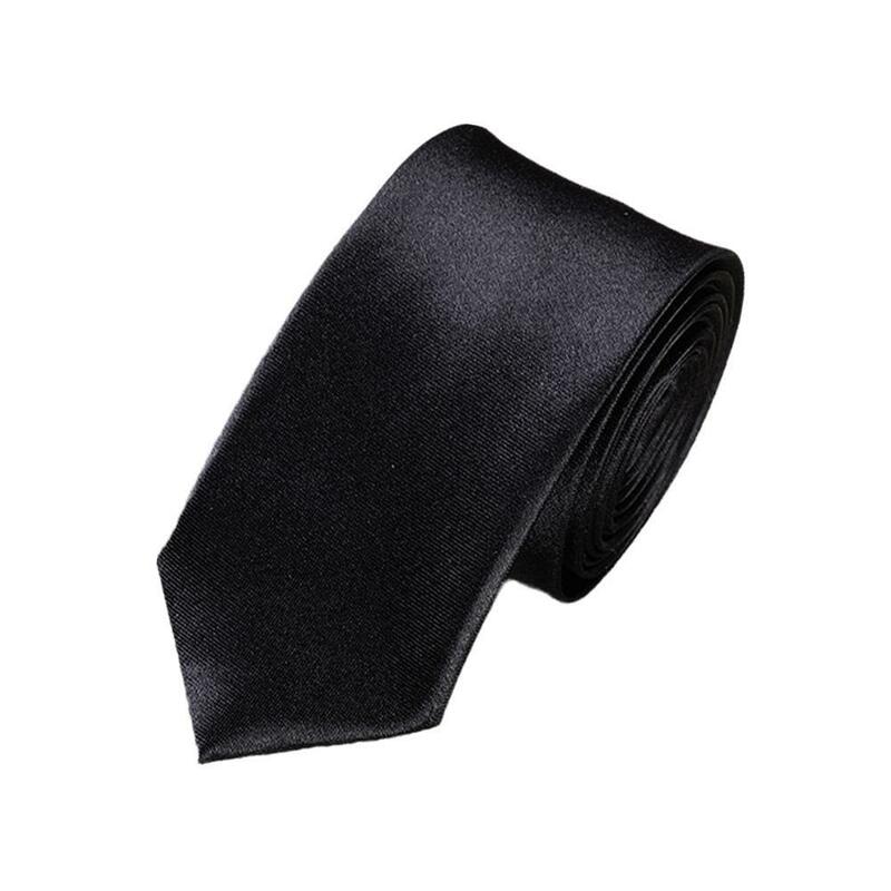 Dasi hitam untuk pria, dasi Formal aksesori pria 5cm, dasi hitam ramping kasual sempit klasik