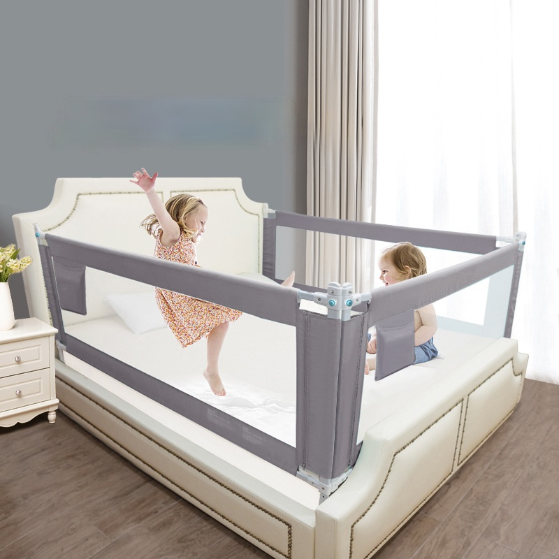 รั้วเตียงเด็ก Anti-Fall ป้องกันรั้วเด็กรั้วเตียง1.9เมตรเด็กรั้วรั้วเตียงเตียงความปลอดภัย rails