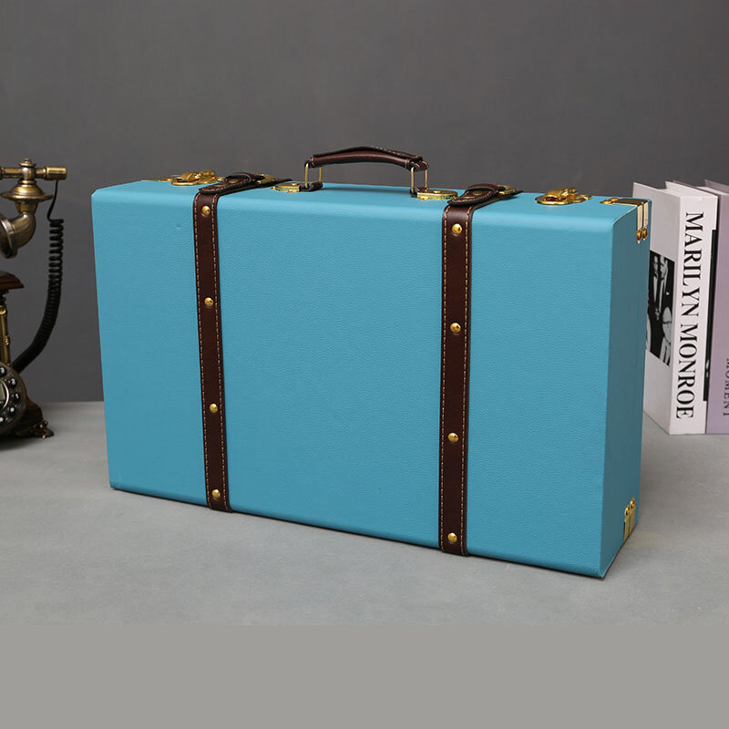 Luxe Vintage Kofferbak Reizen Hand Grote Koffers Lederen Bagage Onder Bed Kleding Organizer Opbergdoos Antieke Bak Op Maat