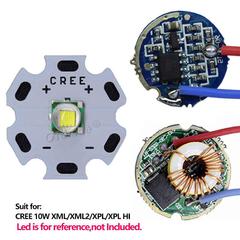 Controlador de linterna LED, fuente de alimentación de 3W, 5W, 10W, XPE 3535, XPG2, XML2, 5050, T6, 1,2 V, 3,6 V, 4,2 V, 12V, 24V, 30V, 1 modo, 5 modos, 17mm, 20mm, 22mm