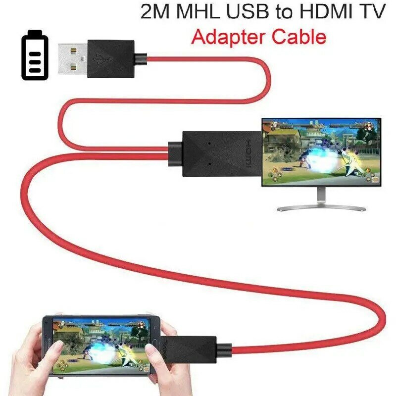HobbyLane Micro USB a HDMI 1080P HD TV Cable adaptador para Samsung s3 s4 s5 note2 note3 note4