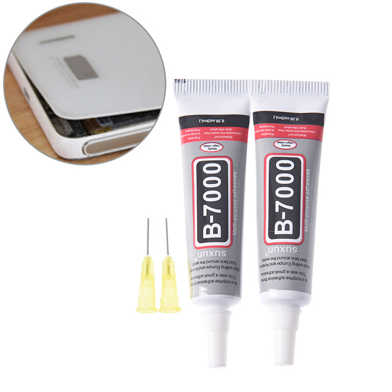 Pegamento de B-7000 para reparación de vidrio, pegamento multiusos para reparación de pantalla táctil de teléfono móvil, DIY, el mejor adhesivo de resina epoxi, 9ml, 2 uds.