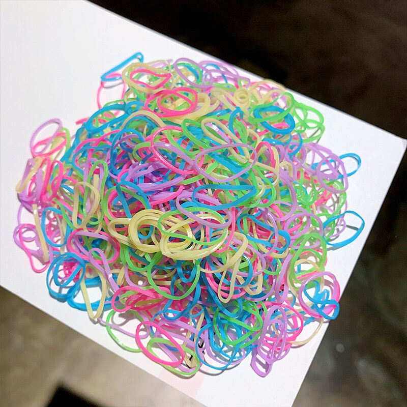 1000pcs Disposable Elastic Hair Bands for Girls Rubber Band Scrunchies Ponytail Holder Women Hair Style Tool Hair Accessories