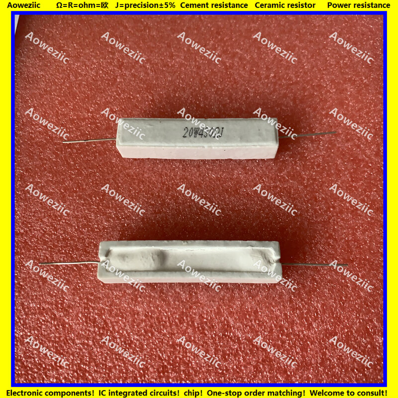 10Pcs RX27 Horizontal cement resistor 20W 430 ohm 20W 430R 430RJ 20W430RJ Ceramic Resistance precision 5% Power resistance
