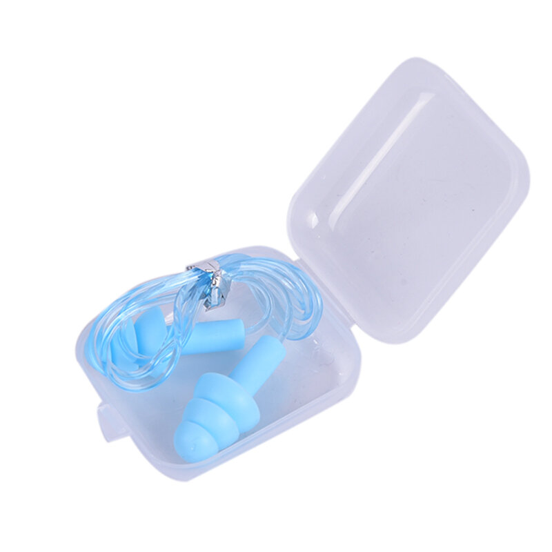 Tampões de ouvido de silicone para natação, protetores auriculares macios com redução de ruído para dormir, 1 caixa