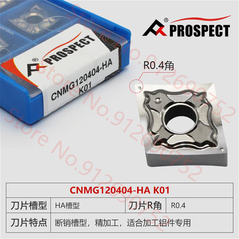 CNMG120402 CNMG120404 CNMG120408-HA K01 inserto in metallo duro prospettiva