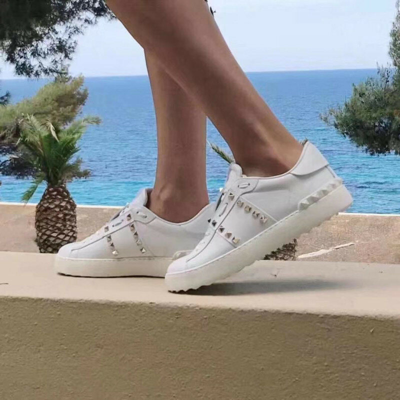 Kobiety i mężczyźni oryginalne skórzane trampki marki Casual Leisure nity sportowe buty do biegania Unisex Walking tenisowe buty deskorolkowe