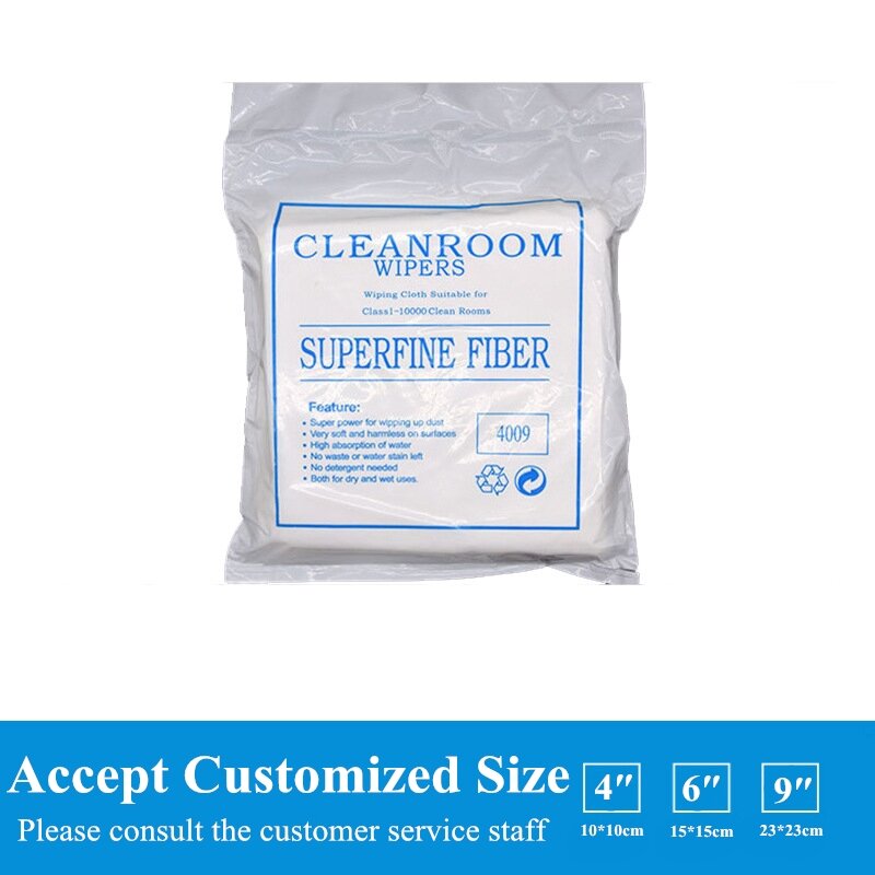 ESD Lint Free Ultrafine Cloth Cleanroom Wiper 9"X9" Full Superfine Dust Free Wipe For LCD Screen Precision Instruments Cleaning