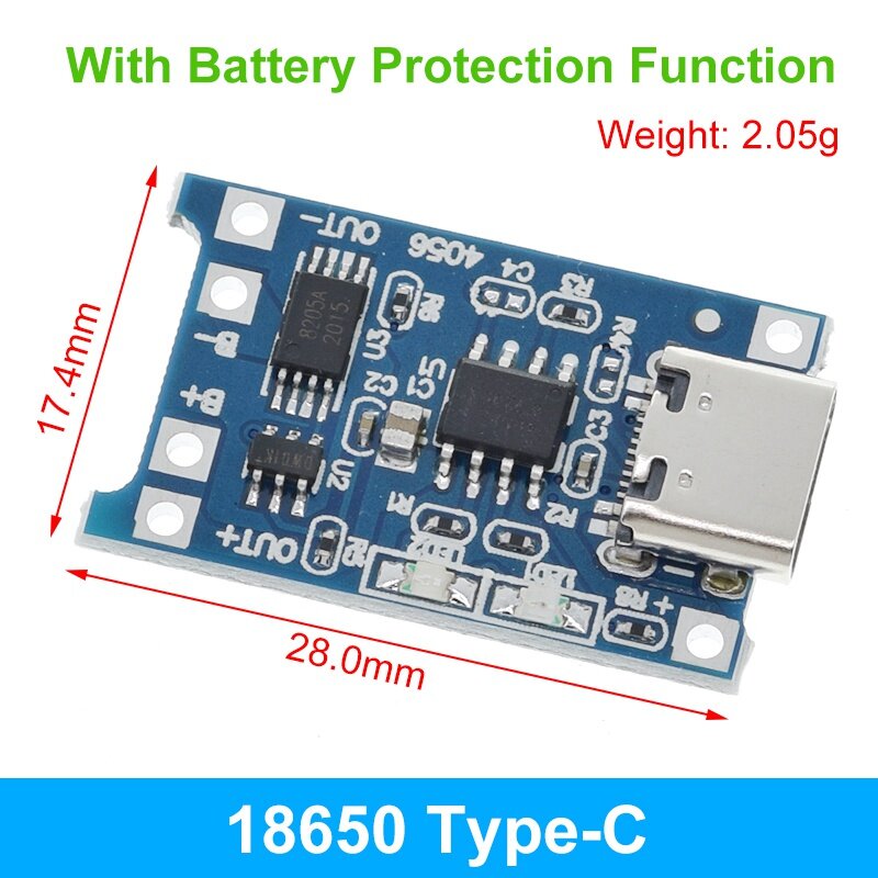 TZT 5 шт. Micro USB 5В 1A 18650 TP4056 модуль зарядного устройства литиевой батареи зарядная плата с защитой и двойными функциями 1A li-ion