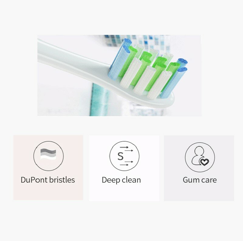 Recambio de boquillas de cabezal de cepillo de dientes eléctrico, para Oclean X Pro/ X / ZI/ F1/Air 2/One/SE, Limpieza Profunda, 2/3/4 cabezales