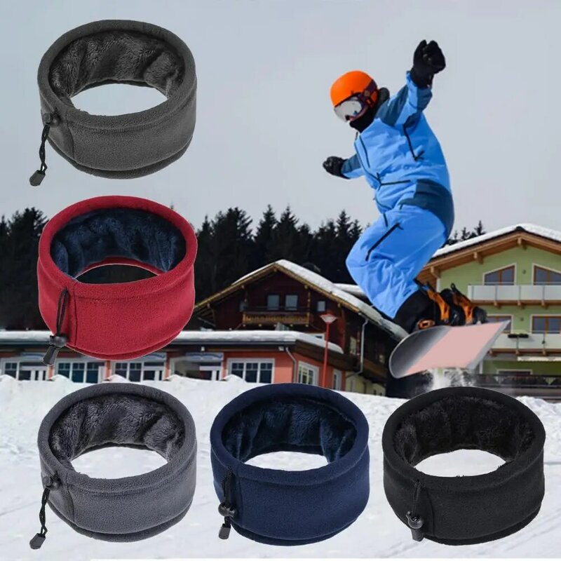 Lenço de tubo de esqui na moda rasgo resistente pescoço mais quente lenço de tubo de esqui para ao ar livre círculo loop cachecóis velo pescoço gaiter