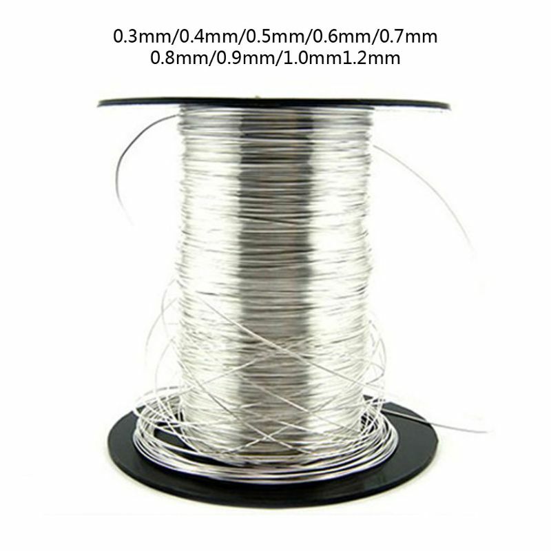 1 M 925 Sterling Silver Wire in Monili Che Fanno 0.3/0.4/0.5/0.6/0.7/0.8 /0.9/1.2mm