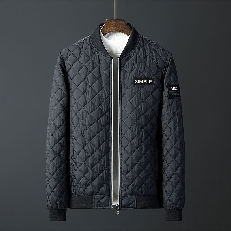 Marca de moda masculina outono inverno jaqueta xadrez padrão estilo coreano masculino casual algodão casacos outerwear 4 cores tamanho M-6XL