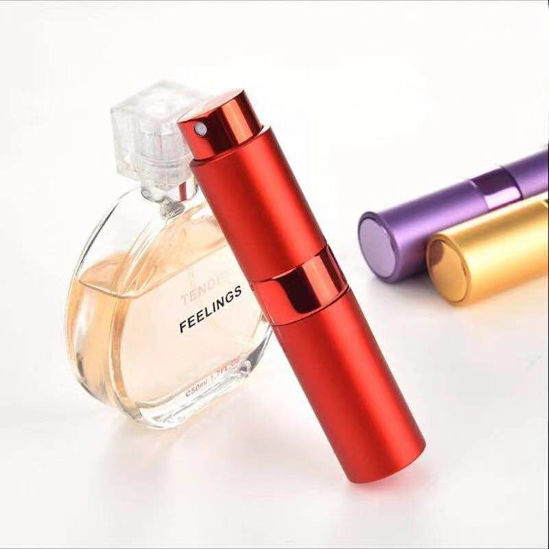 Botella de perfume portátil de metal y aluminio, espray cosmético recargable, botella vacía, sub-botella de viaje, revestimiento de vidrio, 15ml, 20ml