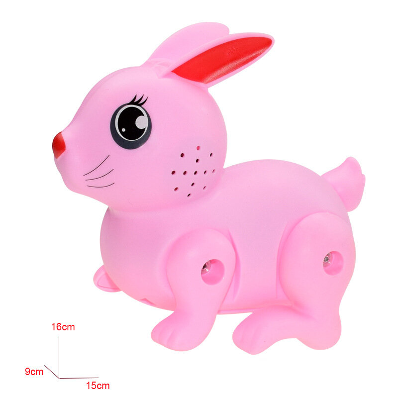 시뮬레이션 작은 하얀 토끼 라이트 업 전기 점프 토끼 모델 액션 피규어 어린이를위한 재미있는 장난감 아기 생일 선물