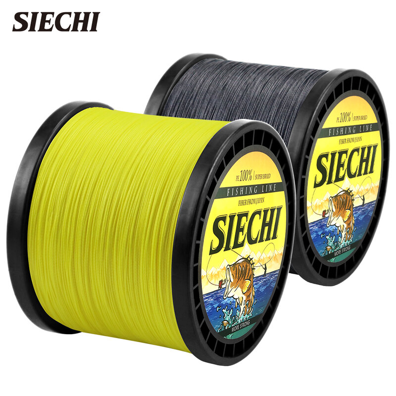 SIECHI Fast Sinking Line 4 Strands PE Line with Performance Fibers High Specific Gravity 300M 500M 1000M Braid Line 2020 NEW