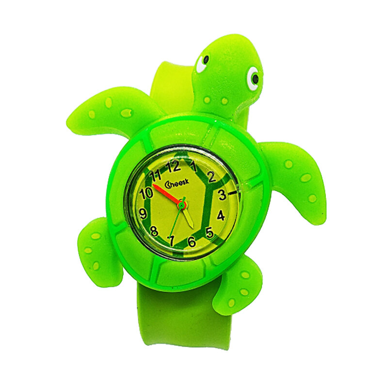Jam Tangan Kartun Anak-anak Mainan Kepiting/Kura-kura/Hiu 3D Jam Tangan Gelang Silikon Jam Anak Jam Tangan Kuarsa Kreatif Hadiah Natal