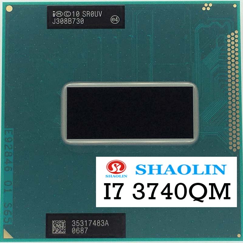 Processador cpu quad-core shaolin original, versão oficial i7-3740QM i7 3740qm sr0uv 2.7 ghz