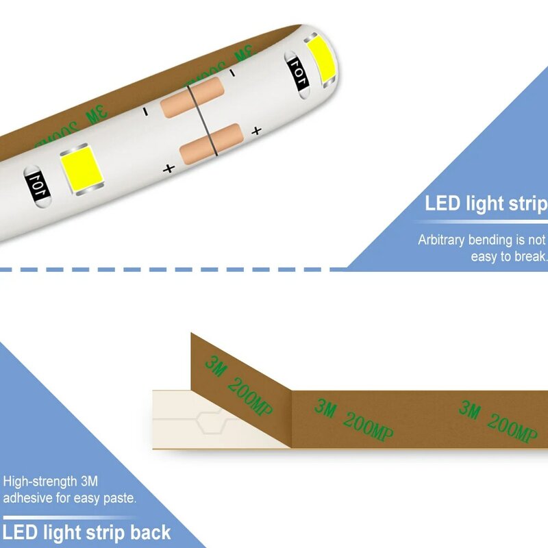 Dây Đèn LED Dẻo USB Đèn Truyền Hình Ngược Sáng Chống Nước Đèn LED Diode Ruy Băng 0.5M 1M 2M 3M 4M 5M Cho Nhà Phòng Cầu Thang Trang Trí Đèn Băng