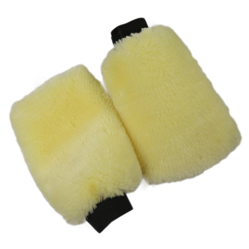 Guanti in lana per autolavaggio 1PC ceretta in velluto di lana guanti a doppia faccia spessi strumenti per la pulizia dell'auto forniture per la pulizia