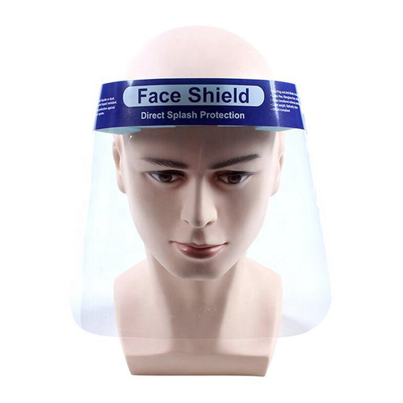 Transparent Plastic Face Shield Full Face Cover Protective Cap Safety Visor Anti-fog Dust-proof Face Neck Eyes Facesheild Cover