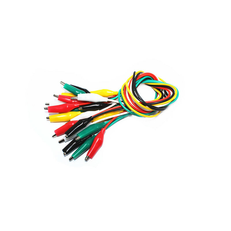 Double-headed alligator clip with wire, test line, repair link line, total length 50CM, a bundle of 10 5 colors