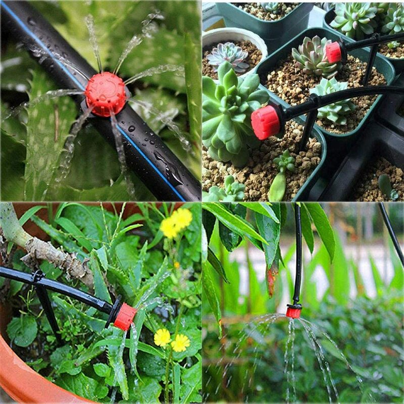 50-800pcs Adjustable Irrigation Drippers Sprinklers 1/4''  Emitter Dripper Micro Drip Irrigation Sprinklers for Watering System