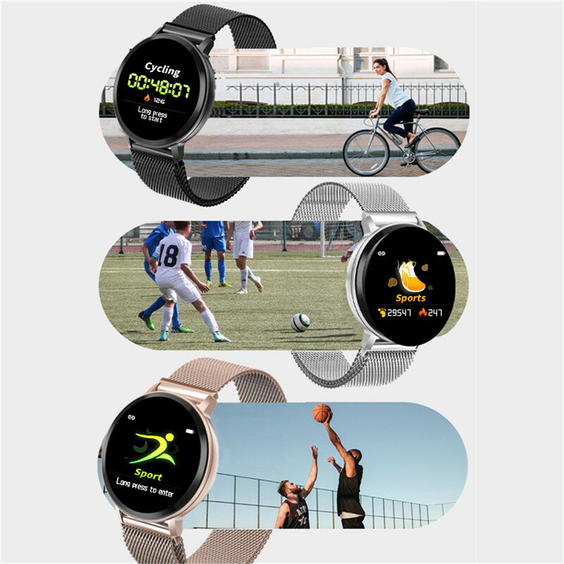 LIGE Smart Bracelet Women Waterproof Fitness Tracker Heart rate Blood Pressure Monitor Pedometer Sport Watch Smart wristband+Box