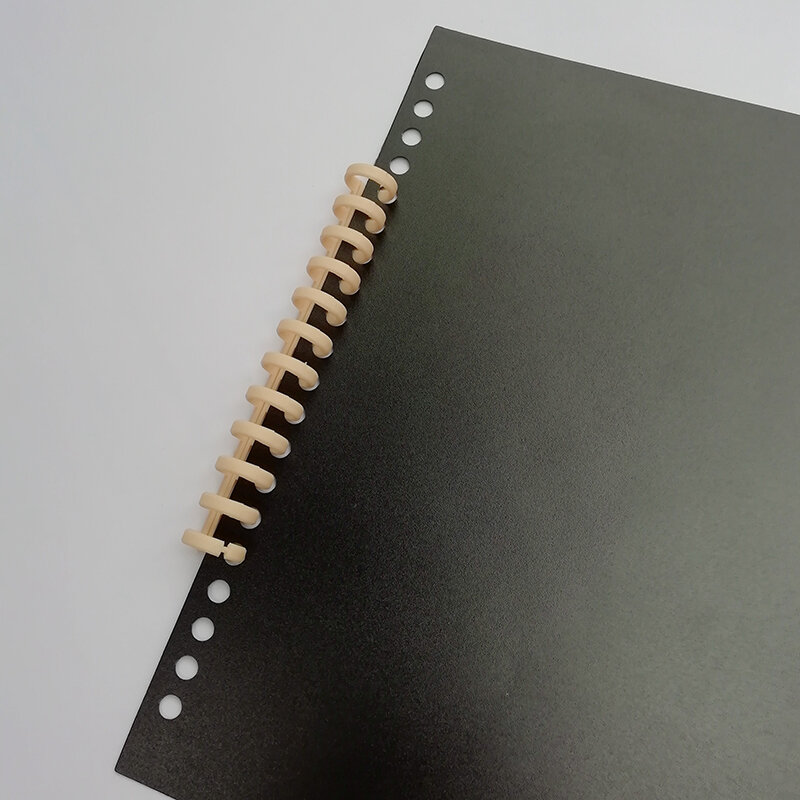 Carpeta de papel de plástico de 12mm, anillas manuales de encuadernación de hojas sueltas, barra de tira en espiral para cuaderno, Corte libre, suministro de oficina, 25 agujeros