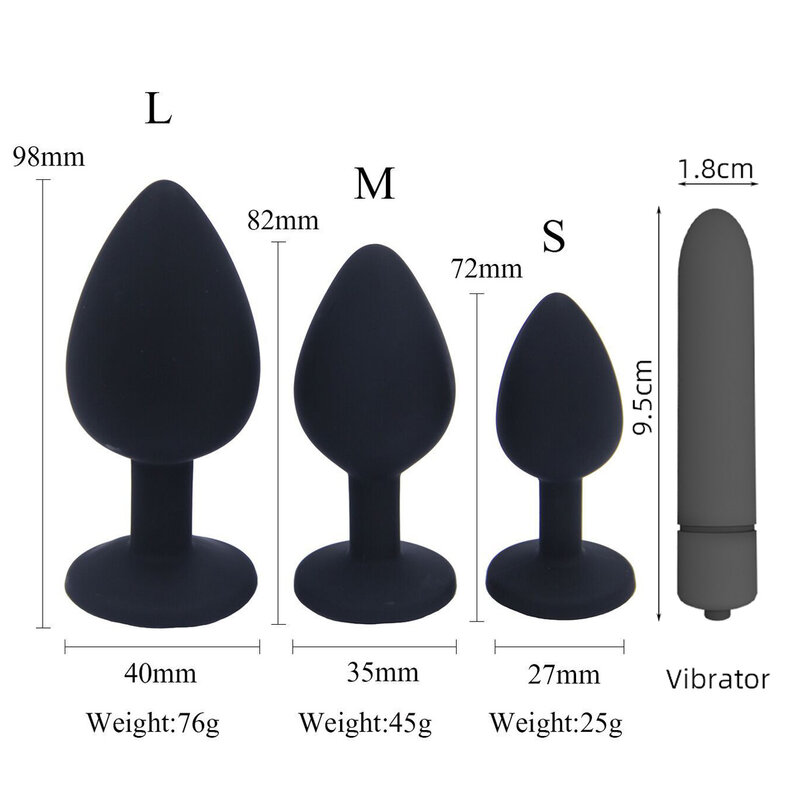 Erwachsene Silikon Anal Plug Dildos Kugel Vibrator Butt Plugs Sex Spielzeug für Frauen Männer Homosexuell Prostata Massager Anal Masturbating S/M/L