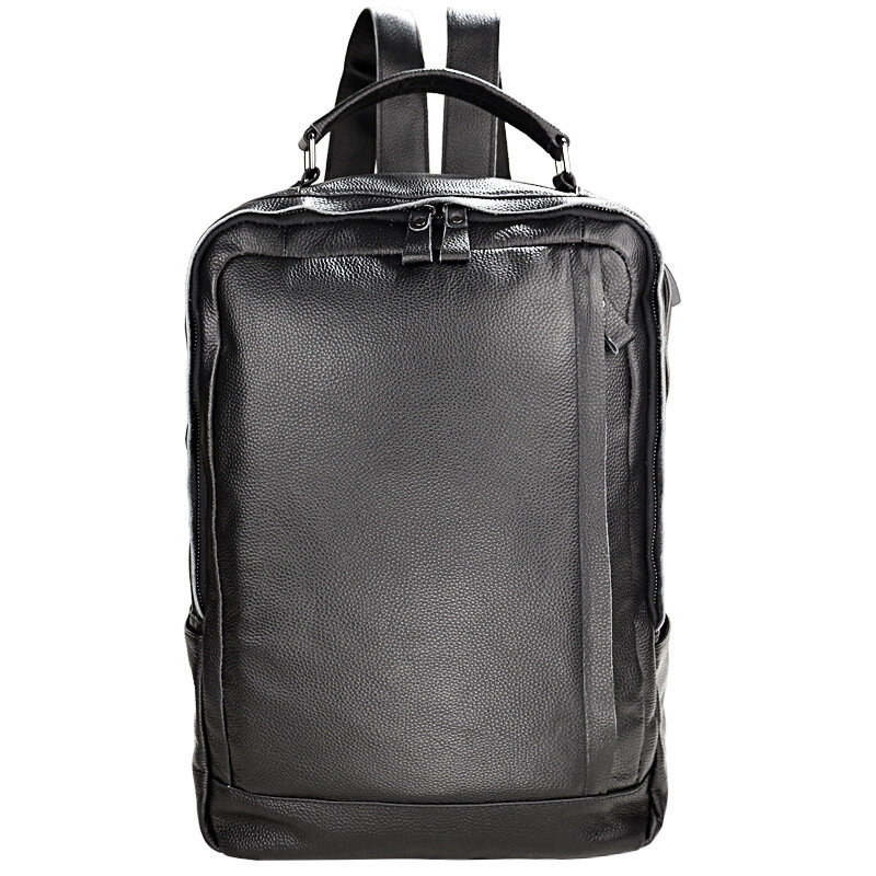 다기능 남성 비즈니스 여행 가방, 정품 가죽 노트북 배낭, 대용량 어깨에 매는 가방, 방수 남성 배낭