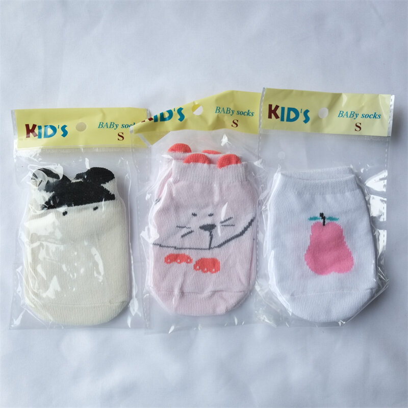 Chaussettes de rinçage en coton de dessin animé anti-aldes pour bébé, stock de liquimanquer, ce que vous voyez est ce que vous recevez, 3 paires