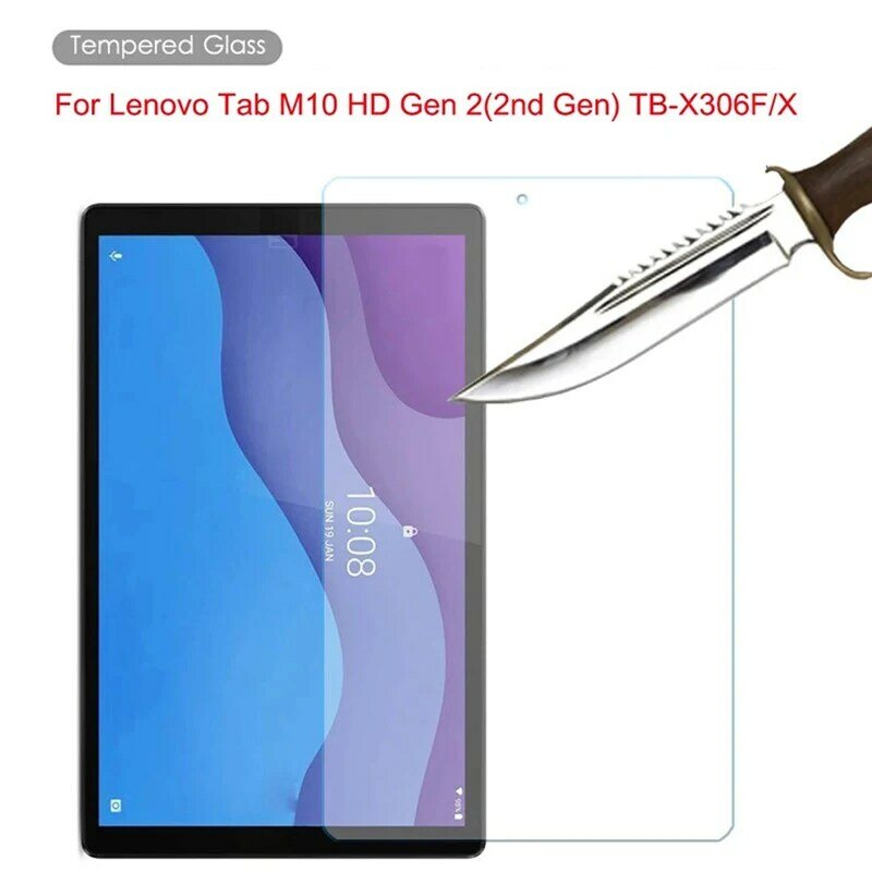 Para lenovo tab m10 2nd gen hd vidro temperado protetor de tela 9h película protetora de segurança de vidro em m 10 2nd TB-X306X tb x306x 306x