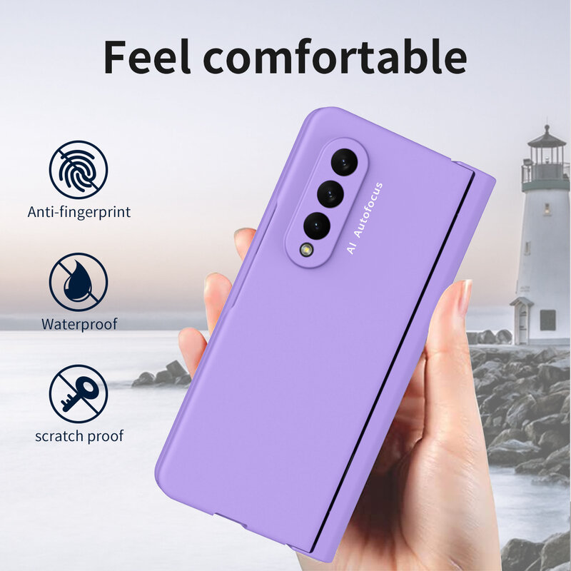 360 Full Inclusive Hinge Case Pencel Slot Cases For Samsung Galaxy Z Fold 5 4 3 5G With Front Screen Glass Flim Z Fold 2 Cover