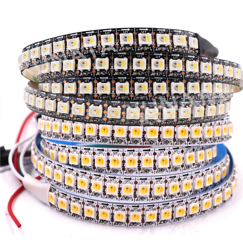 SK6812 개별적으로 다룰 수 있는 LED 스트립 조명, RGBW RGBWW RGBNW, 유연한 LED 테이프, 방수 LED 픽셀 스트립, WS2812B 와 유사, 5V